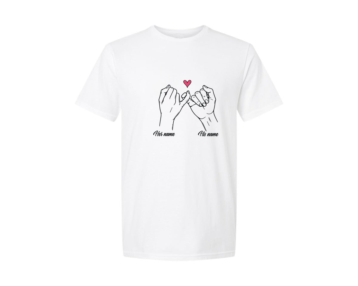 brand:Generic|color:White|holding-hands-couple-love-graphic-t-shirt