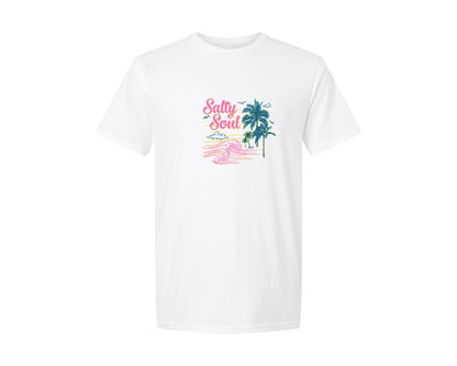 brand:Generic|color:White|salty-soul-retro-summer-2-graphic-t-shirt