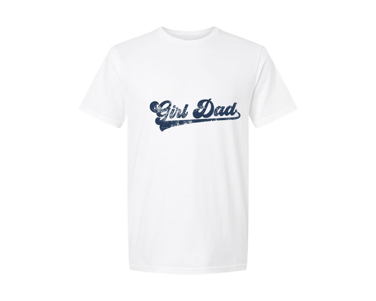 brand:Generic|color:White|girl-dad-fathers-day-dad-gift-idea-graphic-t-shirt