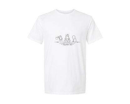brand:Generic|color:White|nurse-registered-nurse-line-art-graphic-t-shirt