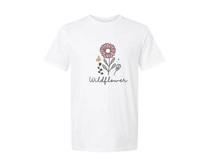 brand:Generic|color:White|raising-wildflowers-mom-and-daughter-graphic-t-shirt