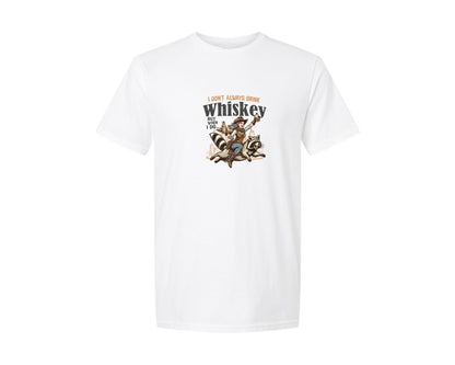 brand:Generic|color:White|funny-western-cowgirl-pngretro-raccoon-graphic-t-shirt