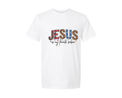 brand:Generic|color:White|jesus-is-my-favorite-season-christmas-graphic-t-shirt