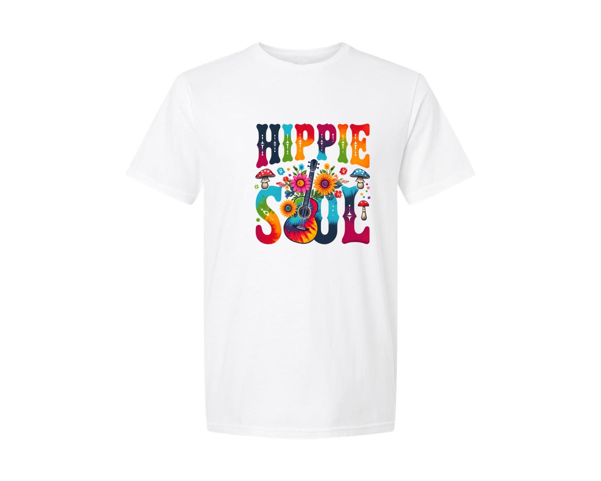 brand:Generic|color:White|hippie-soul-hippie-graphic-t-shirt