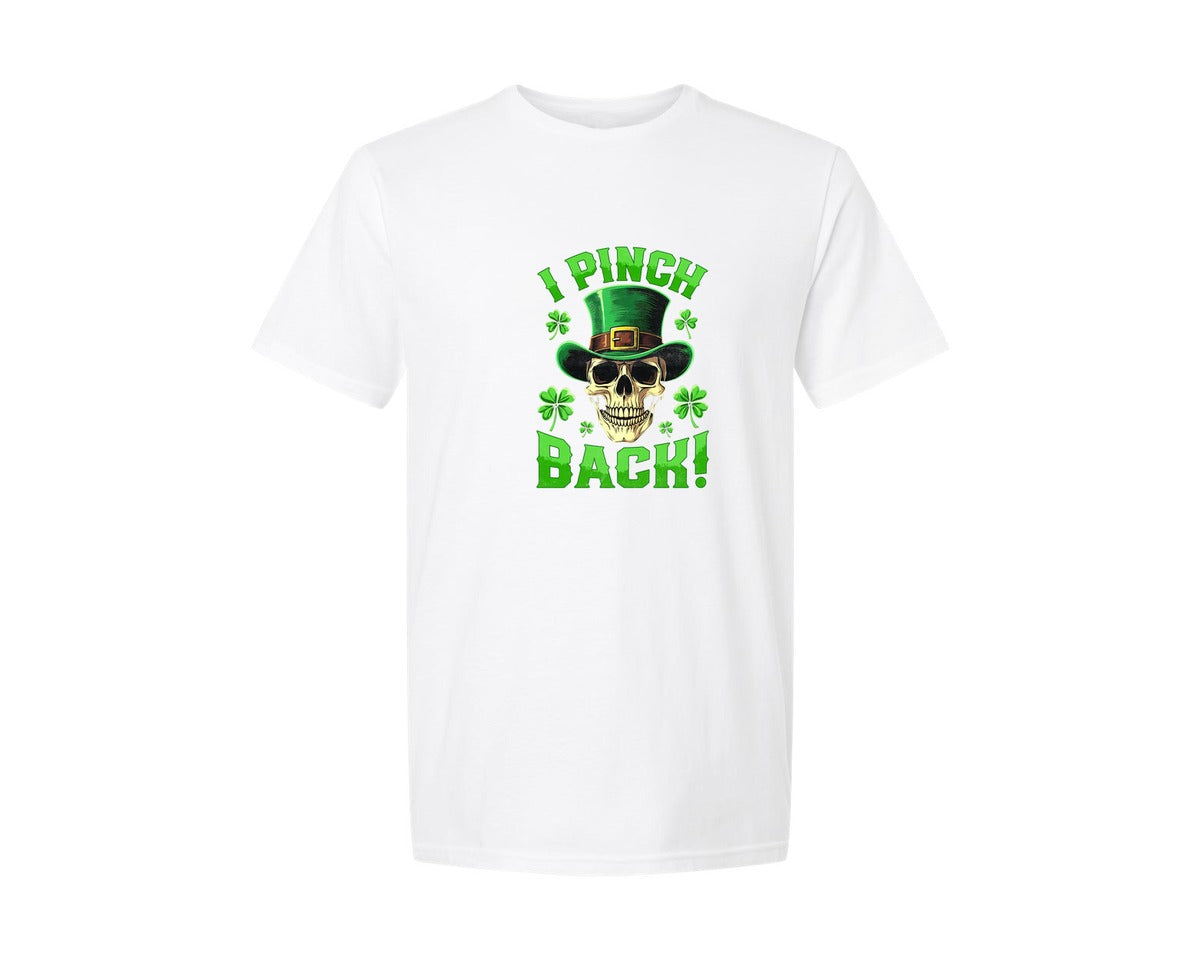 brand:Generic|color:White|i-pinch-back-st-patricks-day-skull-graphic-t-shirt