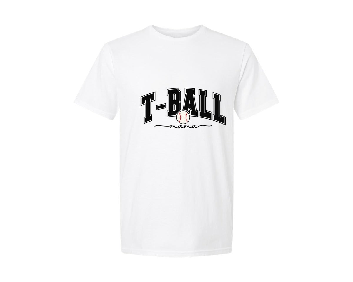 brand:Generic|color:White|t-ball-mama-baseball-mom-design-graphic-t-shirt