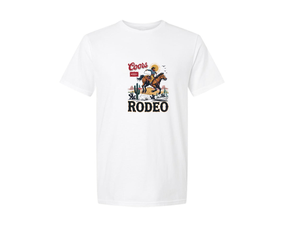 brand:Generic|color:White|vintage-rodeo-cowboy-western-horse-3-graphic-t-shirt