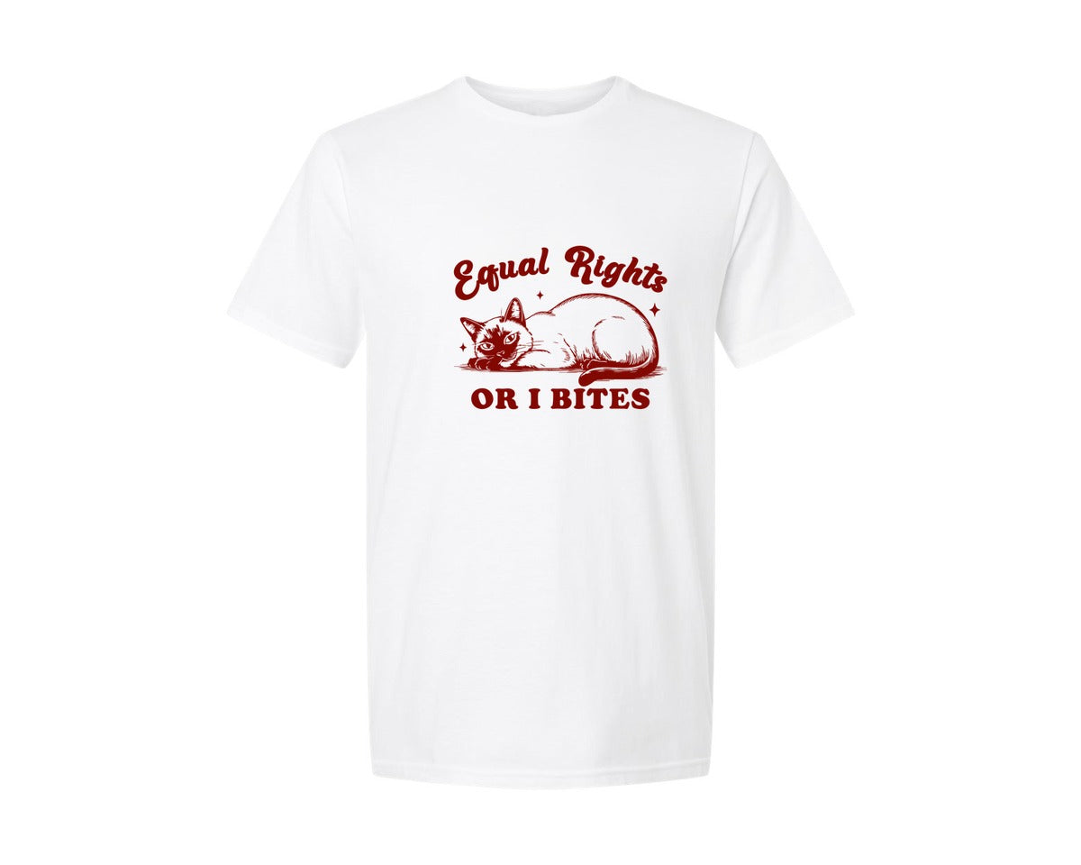 brand:Generic|color:White|feminist-siamese-cat-funny-retro-cat-graphic-t-shirt