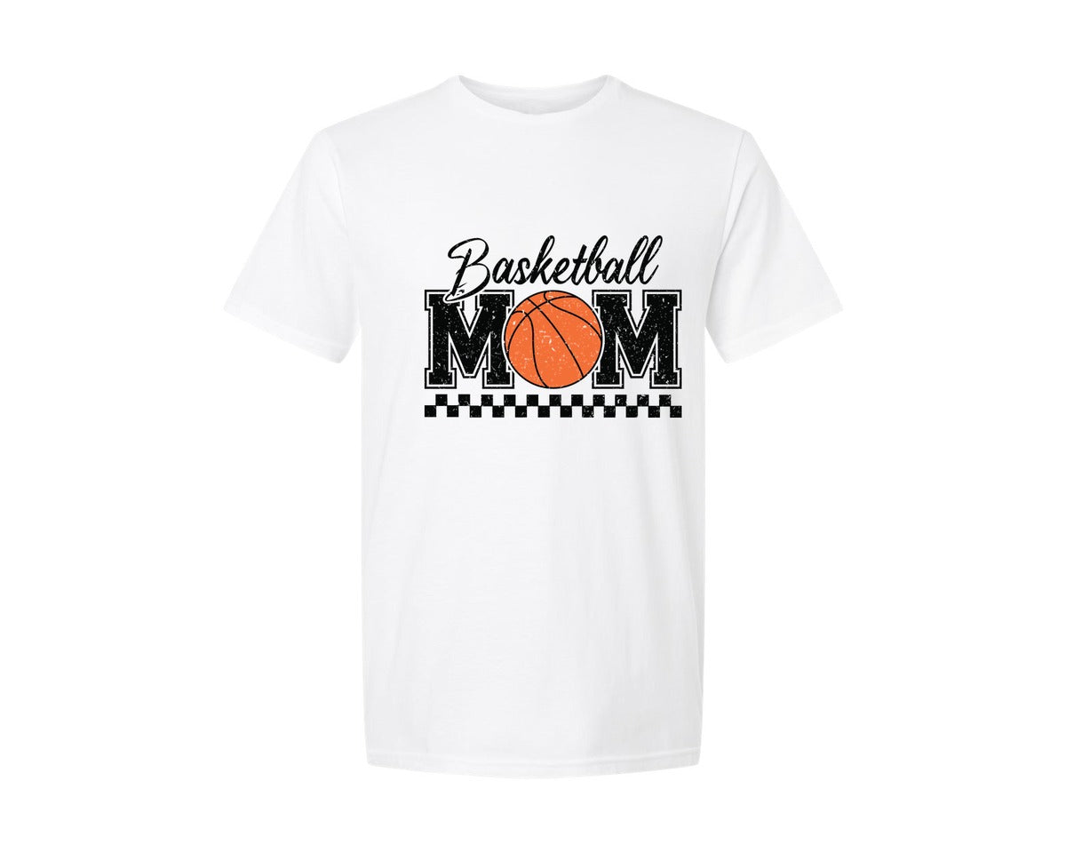 brand:Generic|color:White|basketball-mom-sport-mama-distressed-graphic-t-shirt
