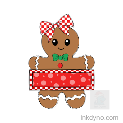Girl gingerbread with custom name