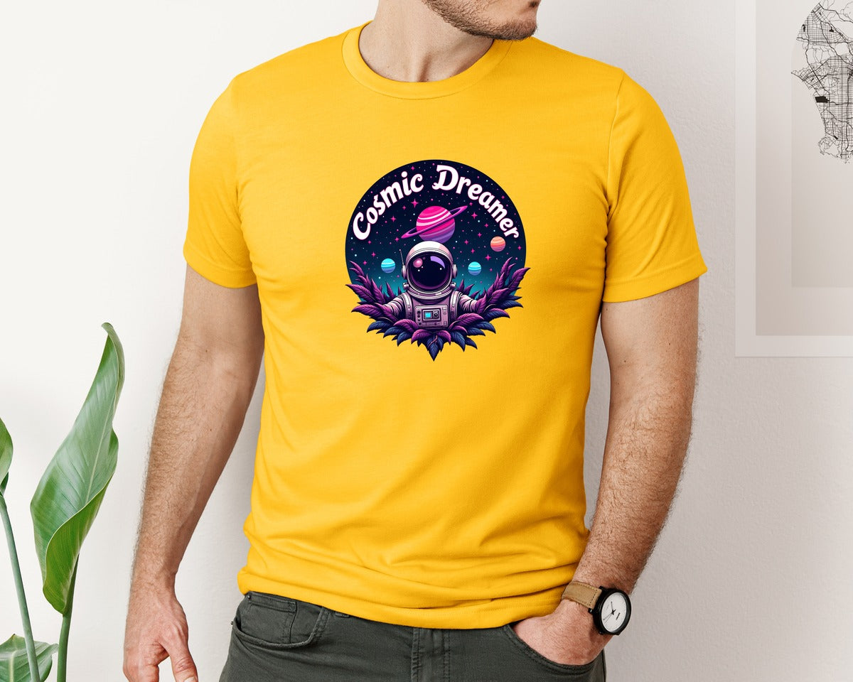 brand:Bella Canvas|color:Gold|Cosmic Dreamer T Shirt Design Graphic T-Shirt
