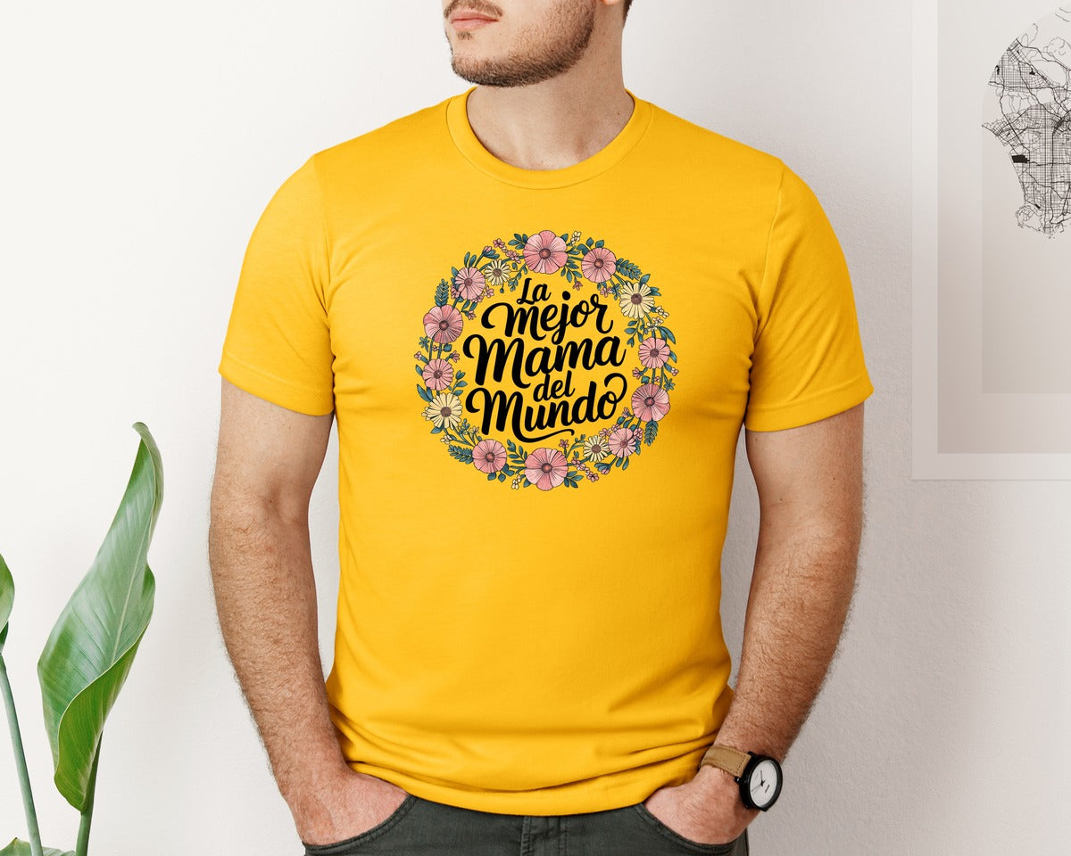brand:Bella Canvas|color:Gold|Spanish Mothers Day 5 Graphic T-Shirt