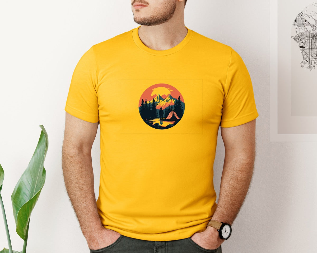 brand:Bella Canvas|color:Gold|Camping T Shirt Vector Design 6 Graphic T-Shirt