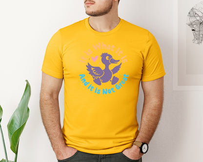 brand:Bella Canvas|color:Gold|It Is What It Is And It Is Not Great 12 Graphic T-Shirt