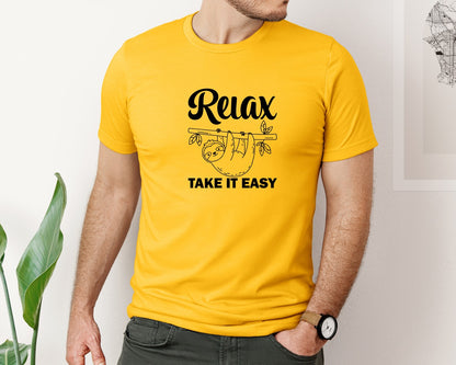 brand:Bella Canvas|color:Gold|Relax Take It Easy T Shirt Graphic T-Shirt