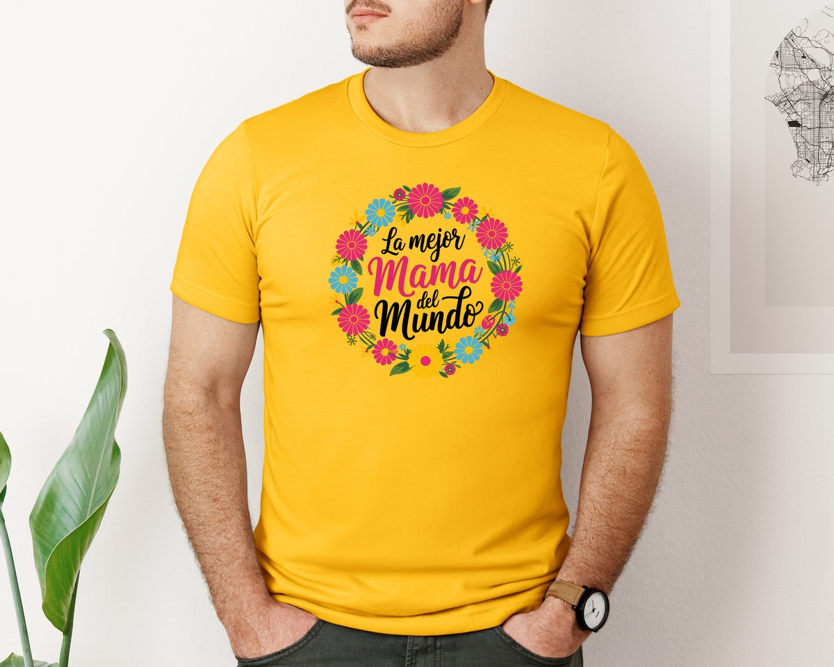 brand:Bella Canvas|color:Gold|Spanish Mothers Day 6 Graphic T-Shirt