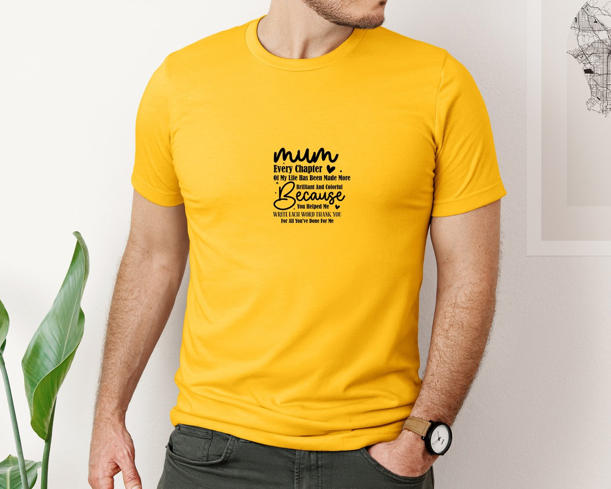 brand:Bella Canvas|color:Gold|Mothers Day Design Mum Design 2 Graphic T-Shirt