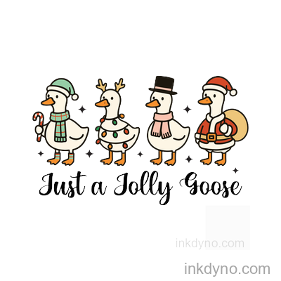 Festive Goose Parade Holiday Dtf Transfer Design — DTF Transfer
