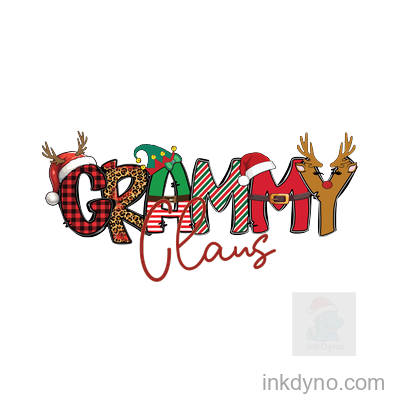 Grammy Claus Festive Christmas Transfer Design — DTF Transfer
