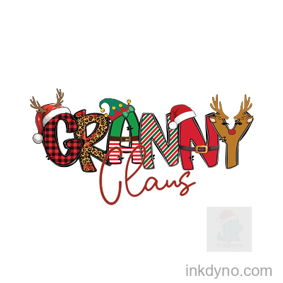 Granny Claus Holiday Cheer Transfer Design — DTF Transfer