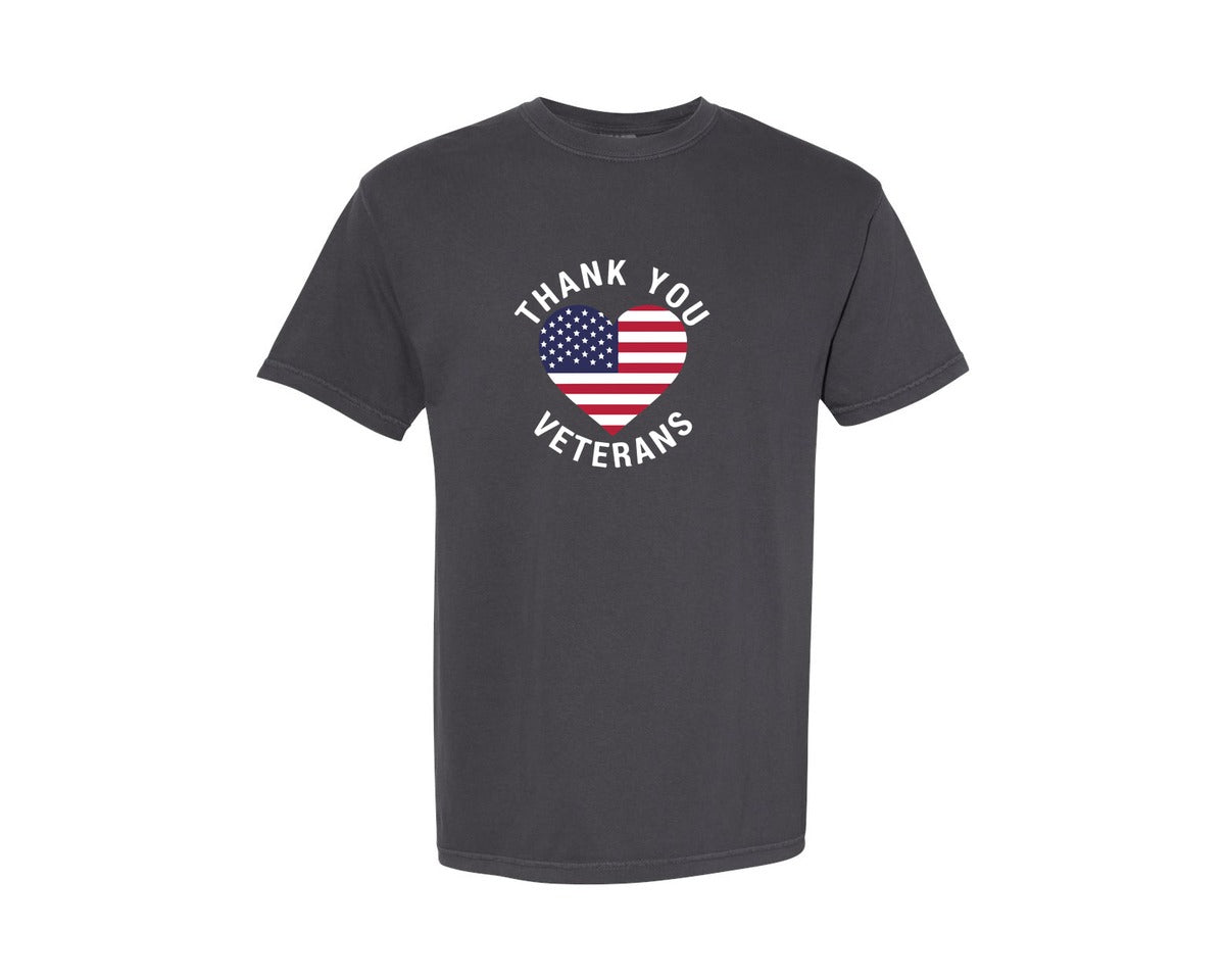 brand:Comfort Colors|color:Graphite|Thank You Veterans T Shirt Design Vector 2 Graphic T-Shirt