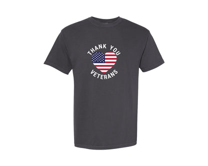brand:Comfort Colors|color:Graphite|Thank You Veterans T Shirt Design Vector 2 Graphic T-Shirt