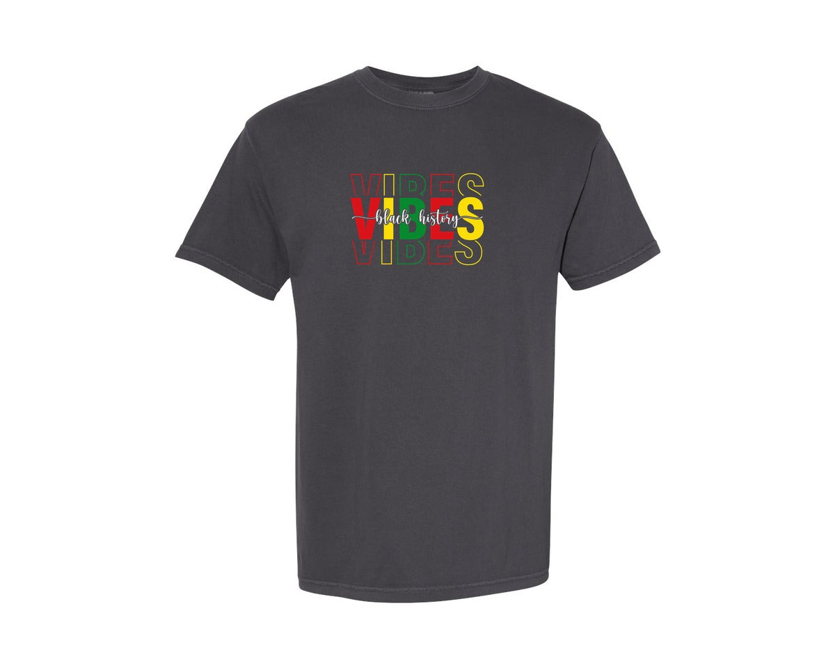 brand:Comfort Colors|color:Graphite|Black History Vibes T Shirt 3 Graphic T-Shirt