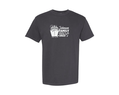 brand:Comfort Colors|color:Graphite|Johnson Family Cruise 2023 T Shirt Graphic T-Shirt