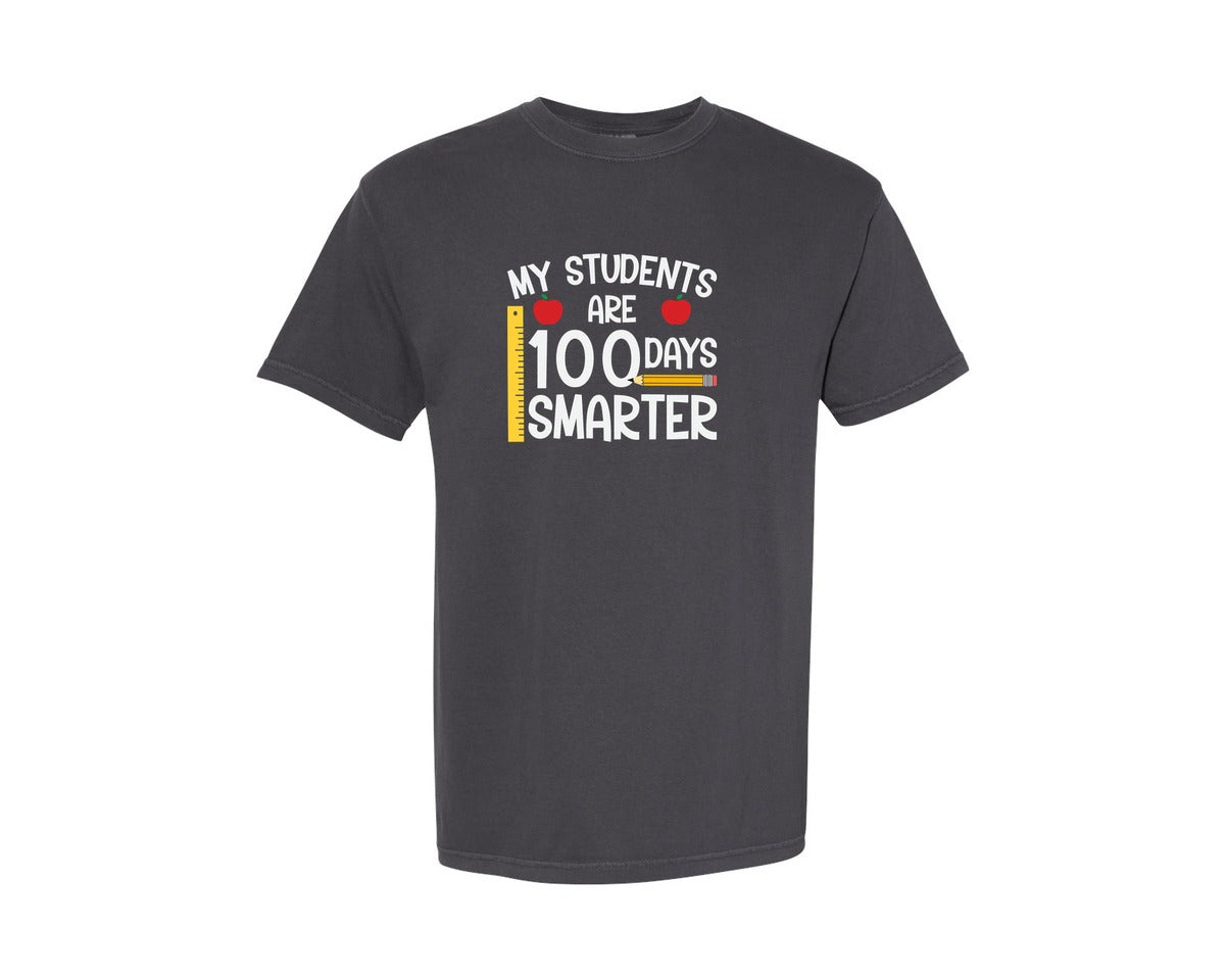 brand:Comfort Colors|color:Graphite|100Th Day Of School My Students Are 100 Graphic T-Shirt