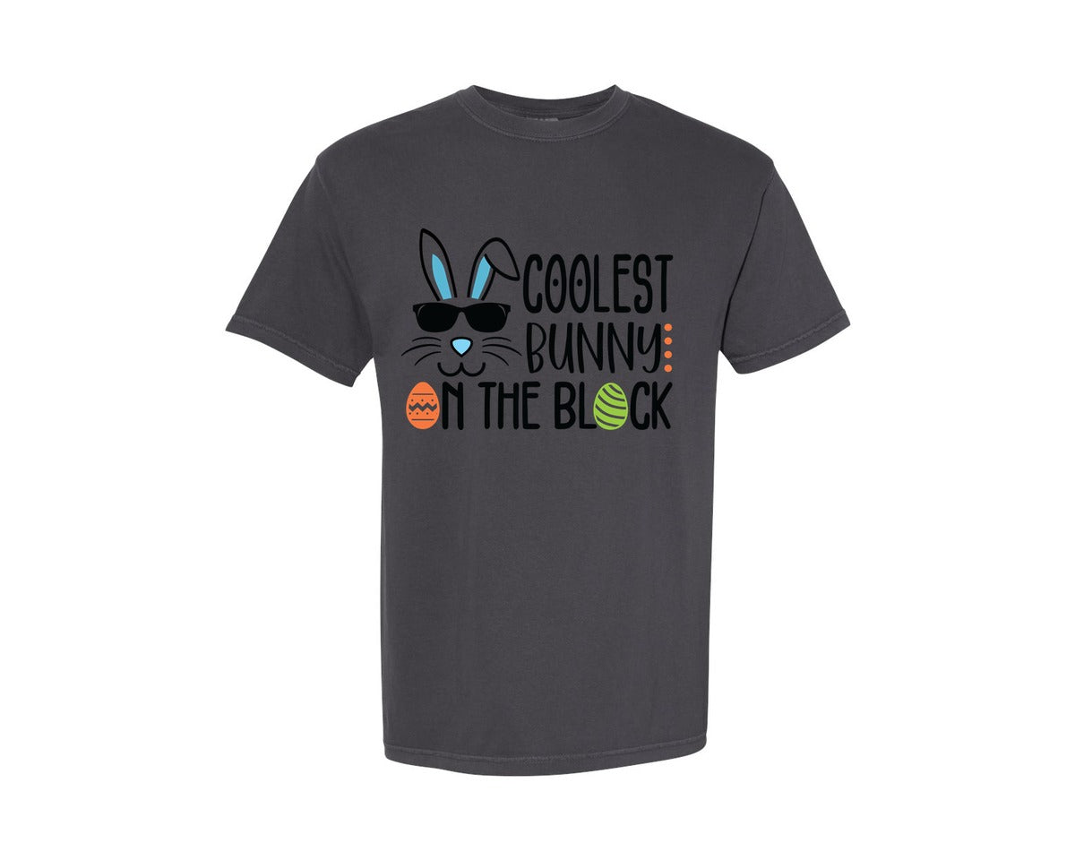 brand:Comfort Colors|color:Graphite|Funny Easter Boy Cool Bunny Graphic T-Shirt