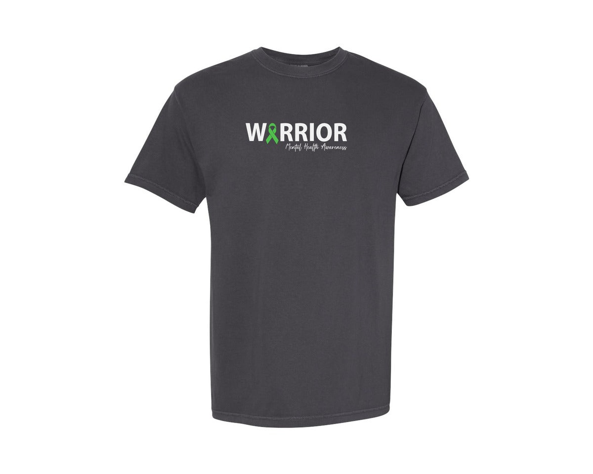 brand:Comfort Colors|color:Graphite|Mental Health Awareness Green Ribbon T S 2 Graphic T-Shirt