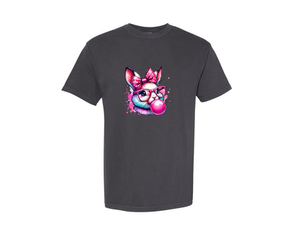 brand:Comfort Colors|color:Graphite|Hipster Bunny T Shirt Design Graphic T-Shirt