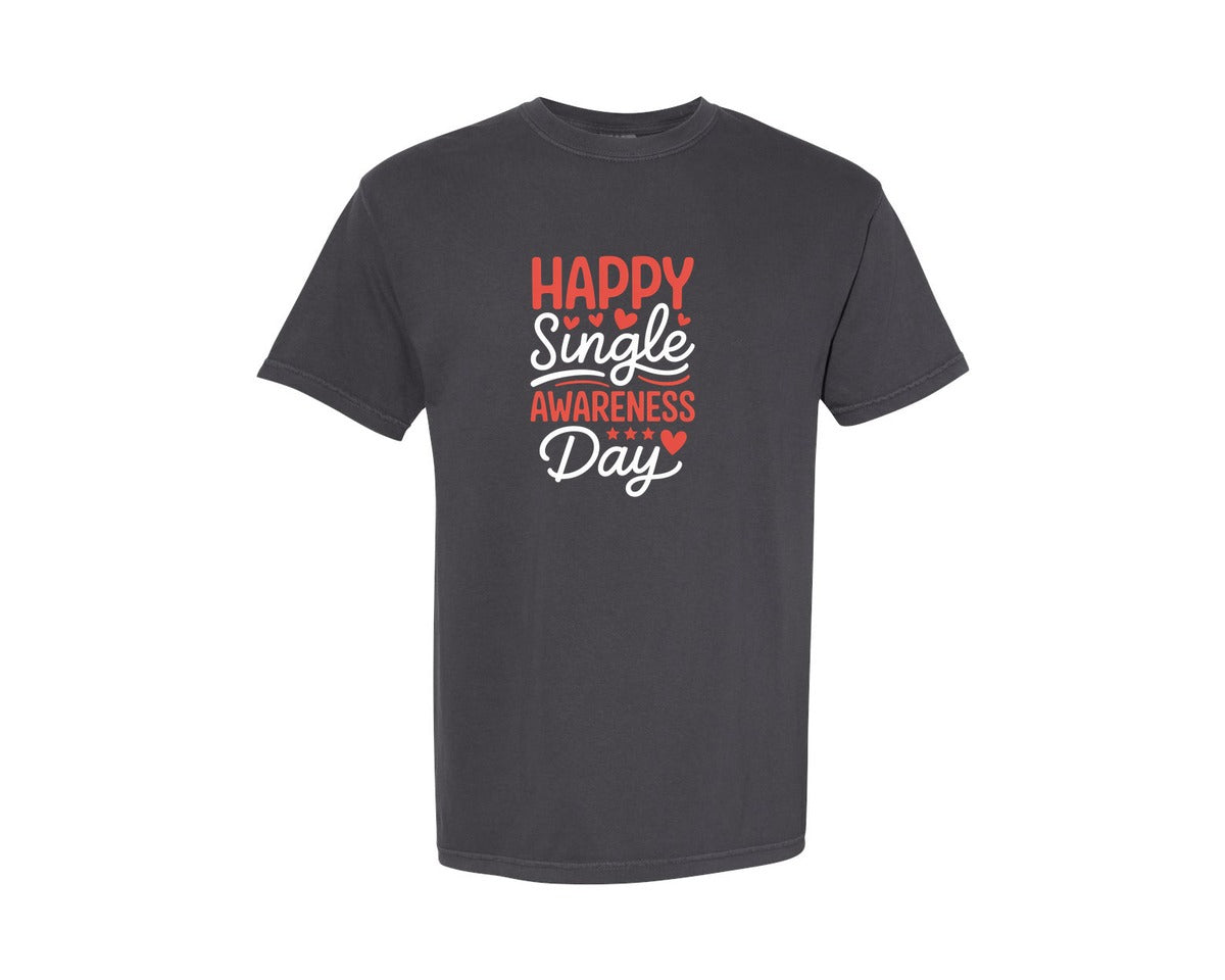 brand:Comfort Colors|color:Graphite|Funny Anti Valentine Awareness Day Graphic T-Shirt