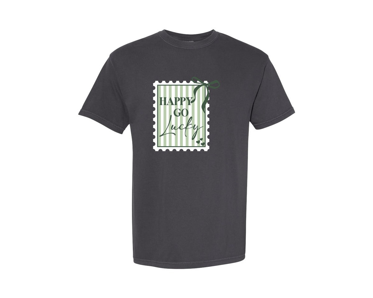 brand:Comfort Colors|color:Graphite|St Patricks Day Stamp St Paddys Graphic T-Shirt