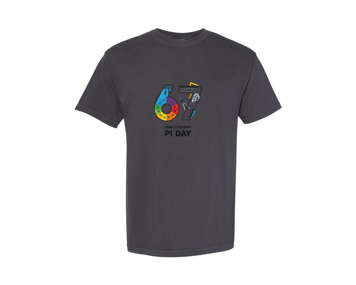 brand:Comfort Colors|color:Graphite|67 Pi Day Math School Graphic T-Shirt