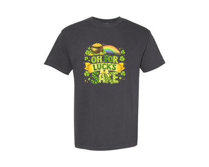 brand:Comfort Colors|color:Graphite|Oh For Lucks Sake St Patricks Day 3 Graphic T-Shirt