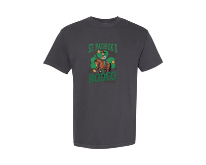 brand:Comfort Colors|color:Graphite|Retro Western St Patricks Day Rodeo Graphic T-Shirt