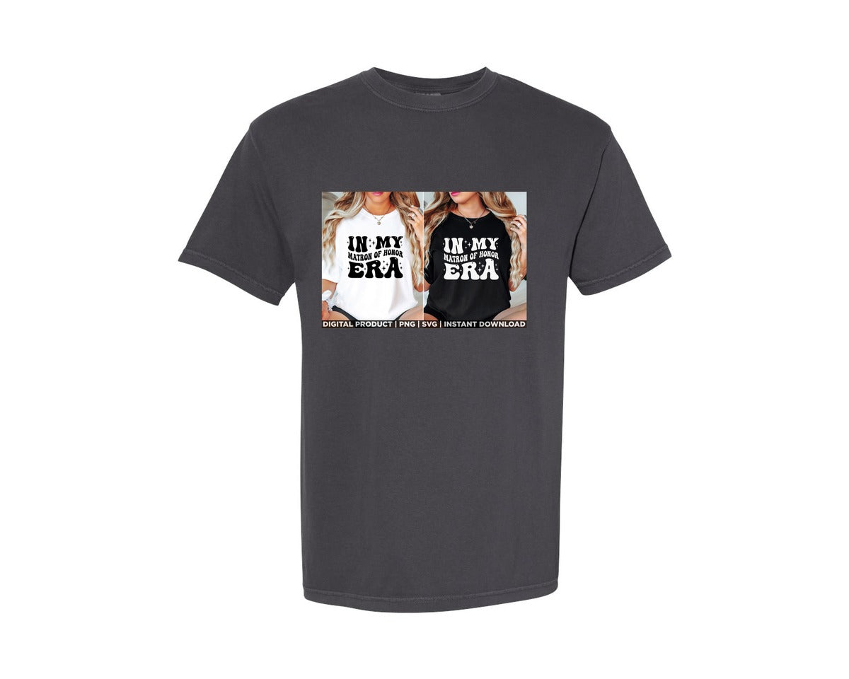 brand:Comfort Colors|color:Graphite|In My Matron Of Honor Era Bachelorette Graphic T-Shirt