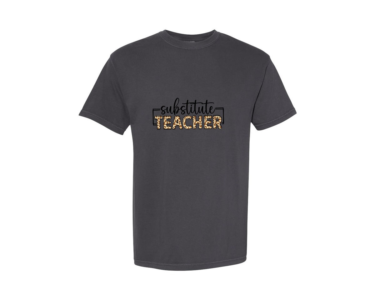 brand:Comfort Colors|color:Graphite|Substitute Teacher Graphic T-Shirt