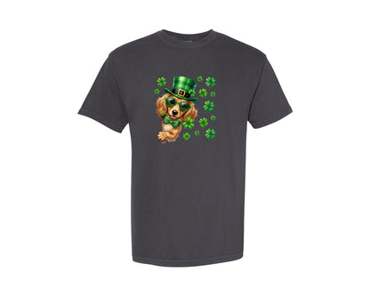 brand:Comfort Colors|color:Graphite|Dachshund Dog St Patricks Day Graphic T-Shirt