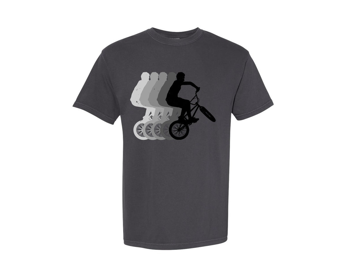 brand:Comfort Colors|color:Graphite|Retro 1980S Bmx Bike Rider Graphic T-Shirt