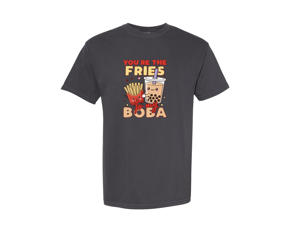 brand:Comfort Colors|color:Graphite|Boba Food Besties Design Graphic T-Shirt