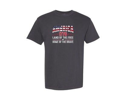 brand:Comfort Colors|color:Graphite|4Th July 12 America 1776 Graphic T-Shirt