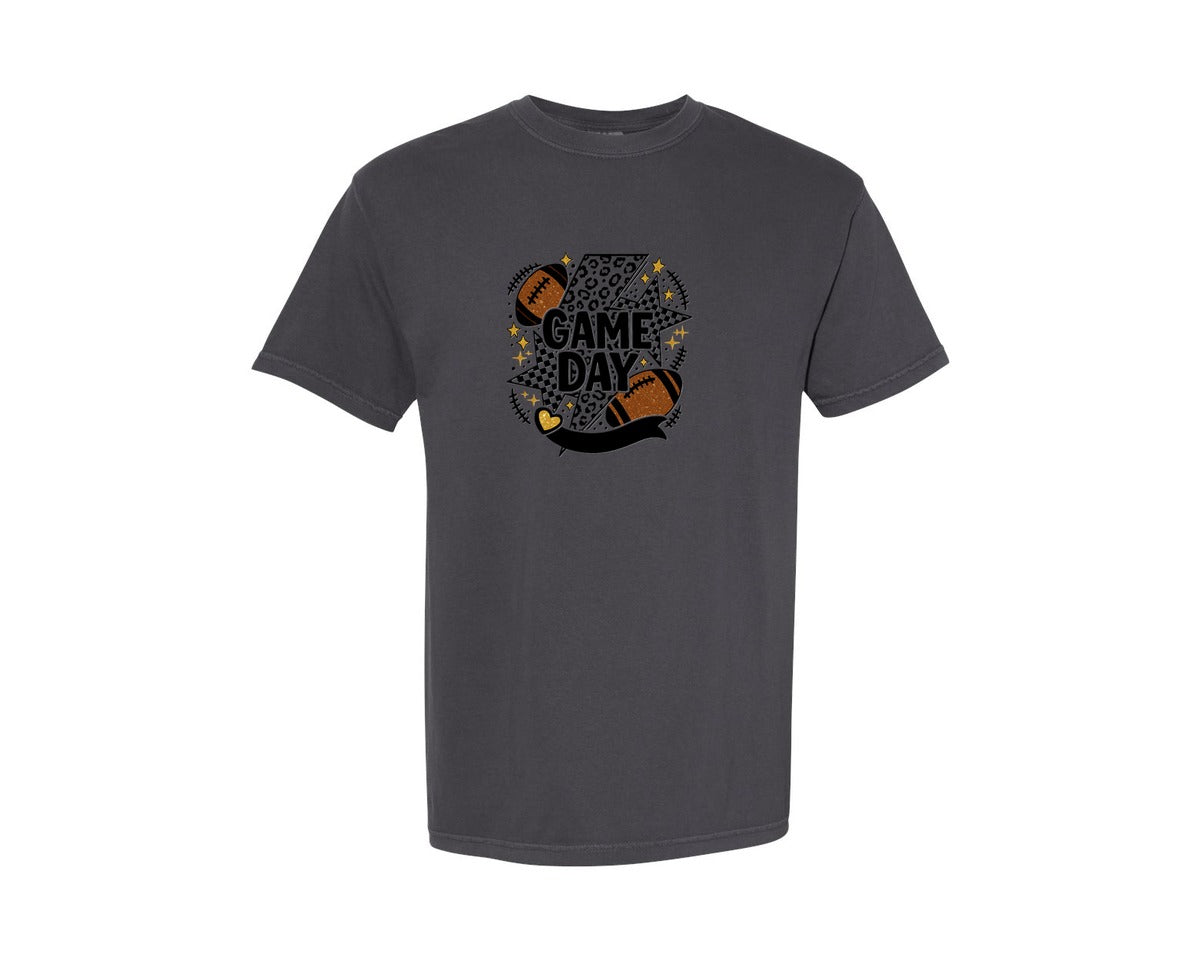 brand:Comfort Colors|color:Graphite|Football Game Day 8 Graphic T-Shirt