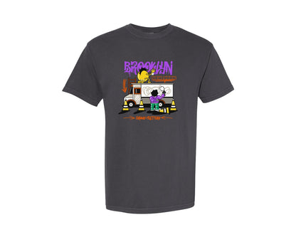 brand:Comfort Colors|color:Graphite|Brooklyn New York Graffiti Design Graphic T-Shirt