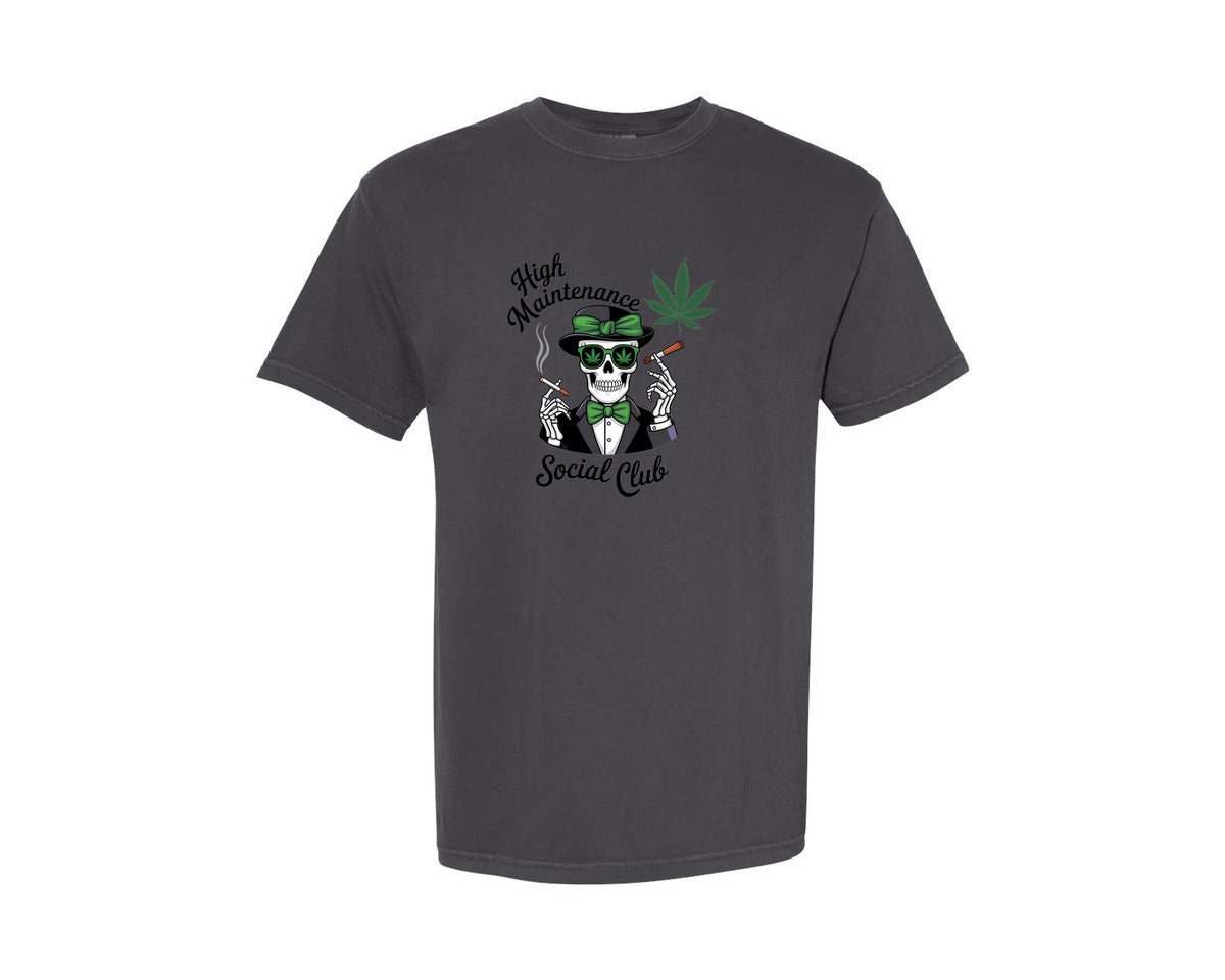brand:Comfort Colors|color:Graphite|High Maintenance Social Club 4 Graphic T-Shirt