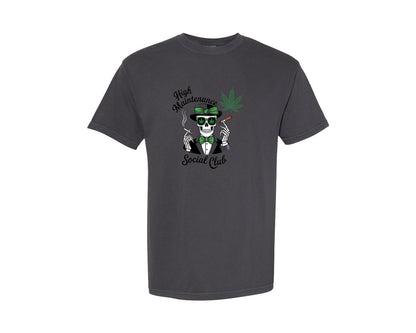 brand:Comfort Colors|color:Graphite|High Maintenance Social Club 4 Graphic T-Shirt