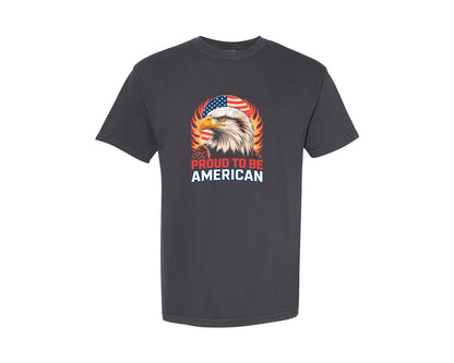 brand:Comfort Colors|color:Graphite|Proud To Be American 35 Graphic T-Shirt