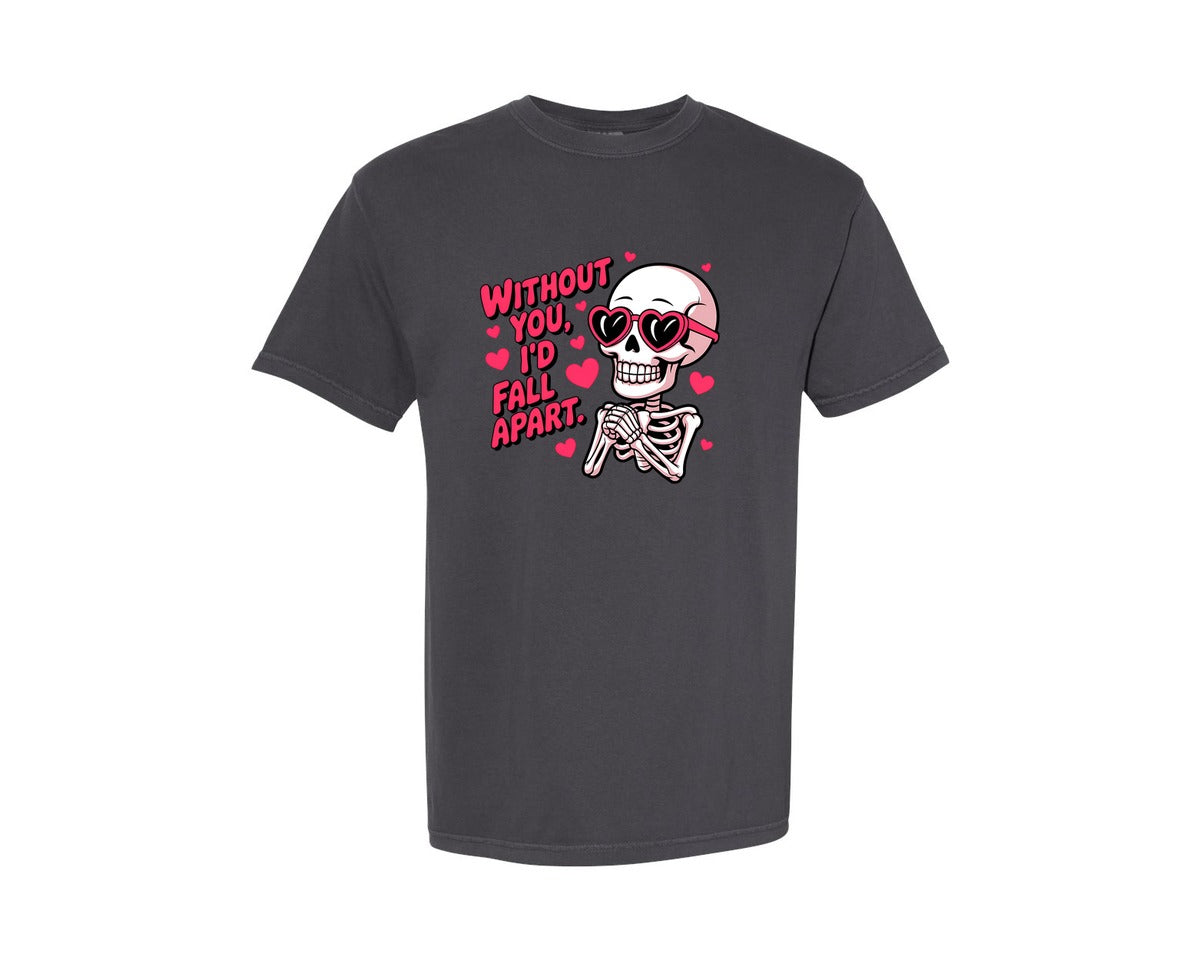 brand:Comfort Colors|color:Graphite|Without You Id Fall Apart 2 Graphic T-Shirt