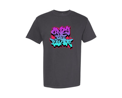brand:Comfort Colors|color:Graphite|Only The Brave Bold Graffiti Quotes Graphic T-Shirt